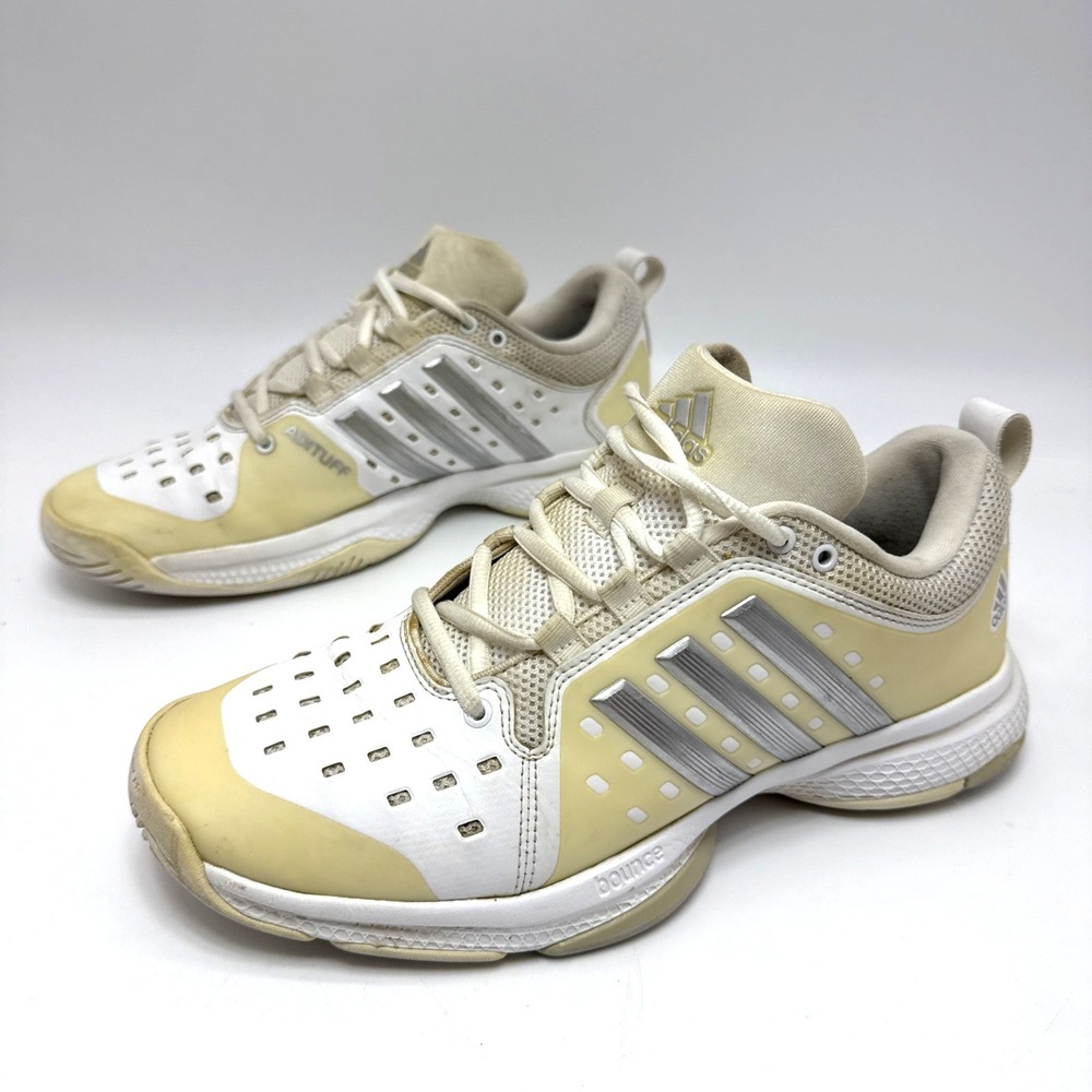 Adidas Shoes Womens 8.5 Barricade Classic Bounce Adituff White/Yellow BY2926